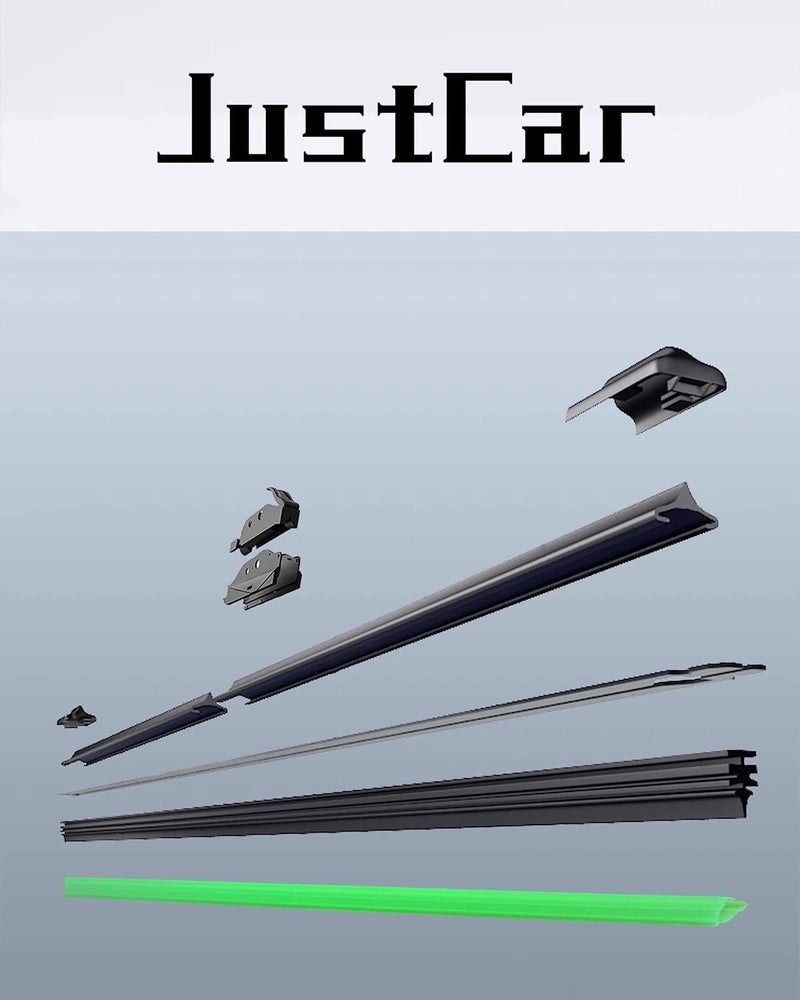 JustCar 3 مساحات بديلة لتويوتا يارس 2007 2008 2009 2010 2011، شفرات مساحات الزجاج الأمامي بديل المعدات الأصلية - 26"/14"/12" (مجموعة من 3) U/J HOOK - Image 2